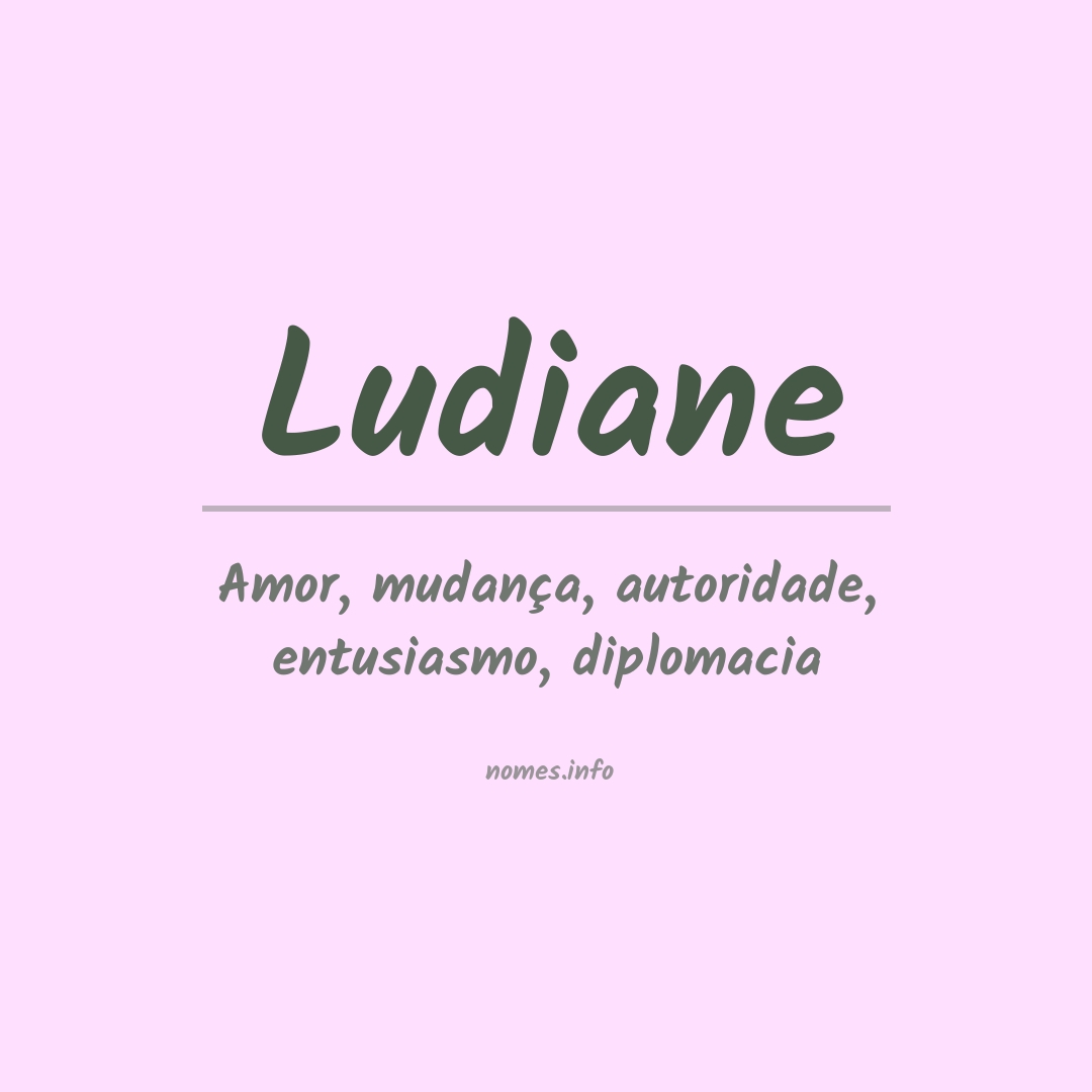 Significado do nome Ludiane