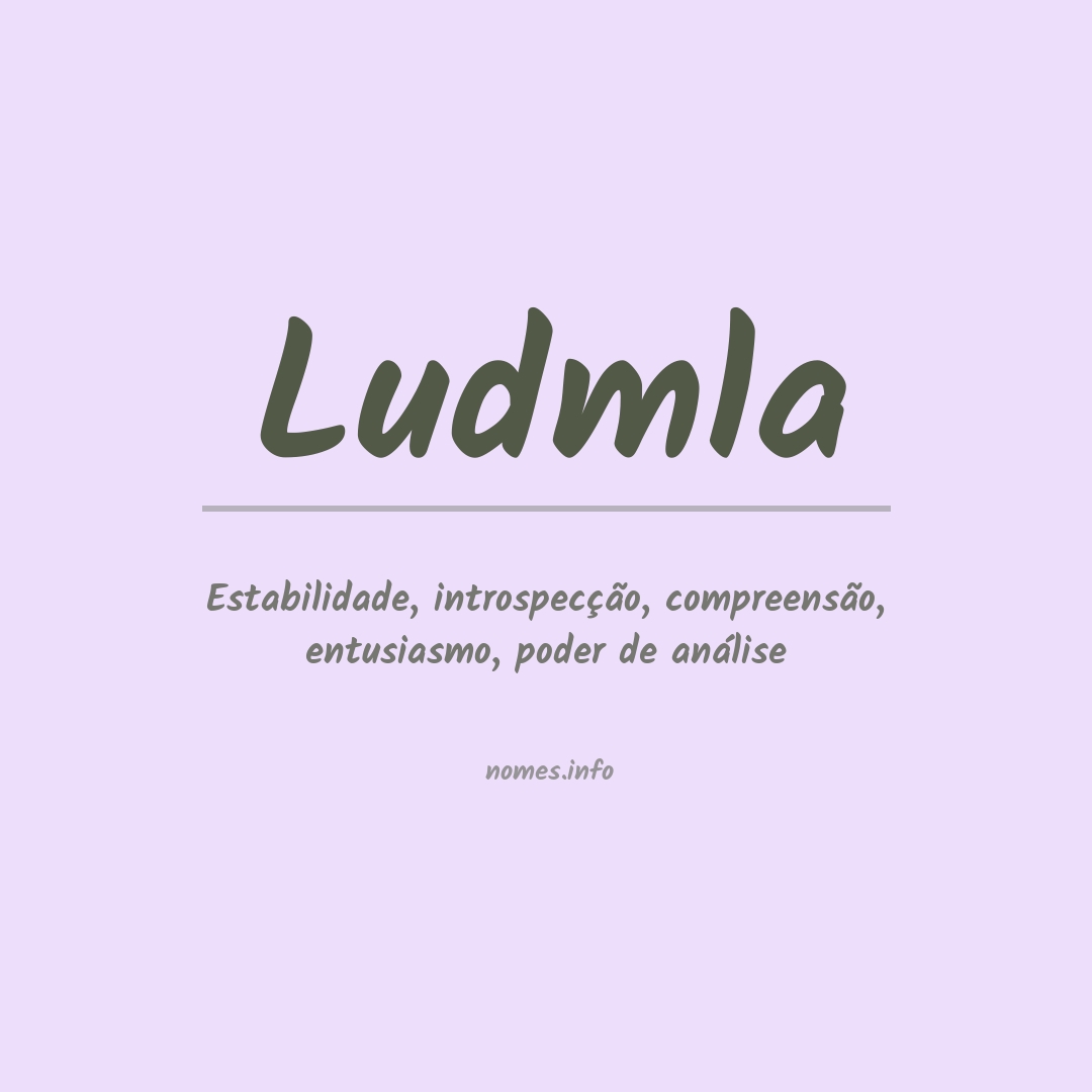 Significado do nome Ludmla