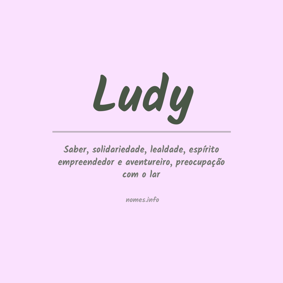 Significado do nome Ludy