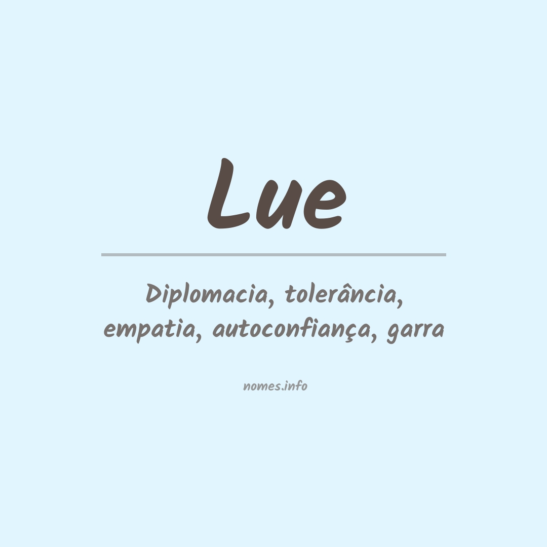 Significado do nome Lue