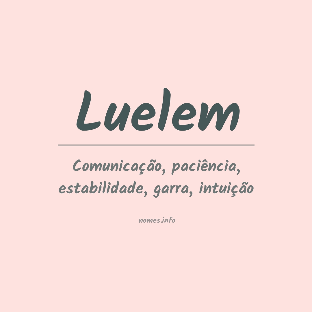 Significado do nome Luelem