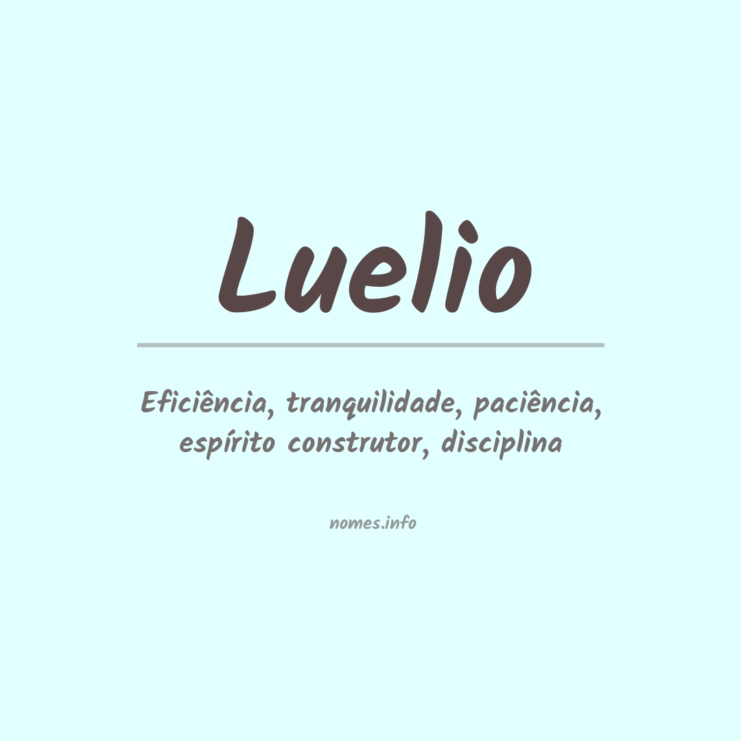 Significado do nome Luelio