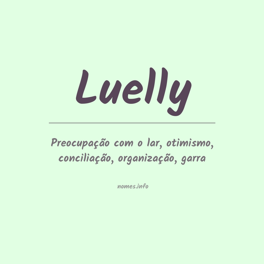 Significado do nome Luelly