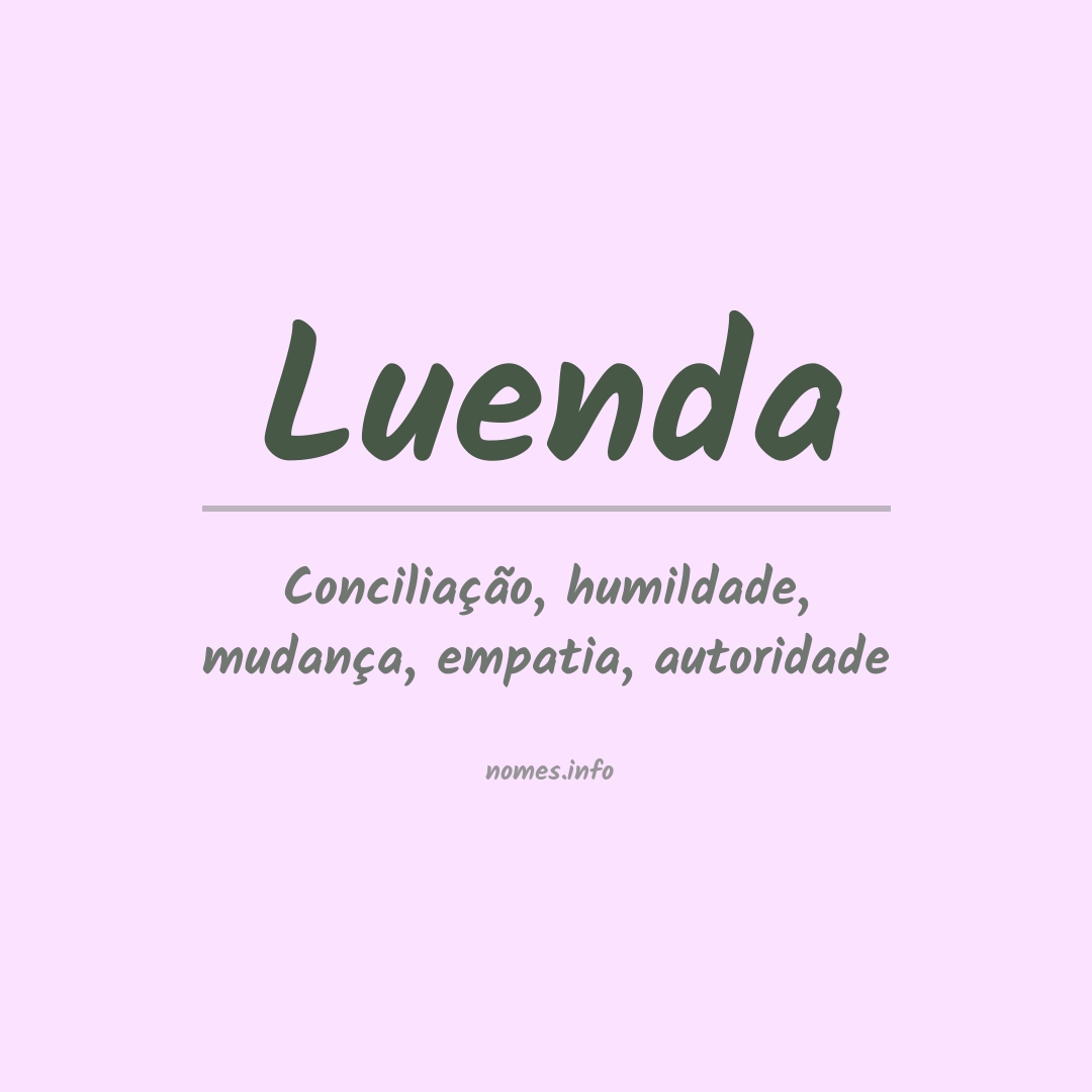 Significado do nome Luenda