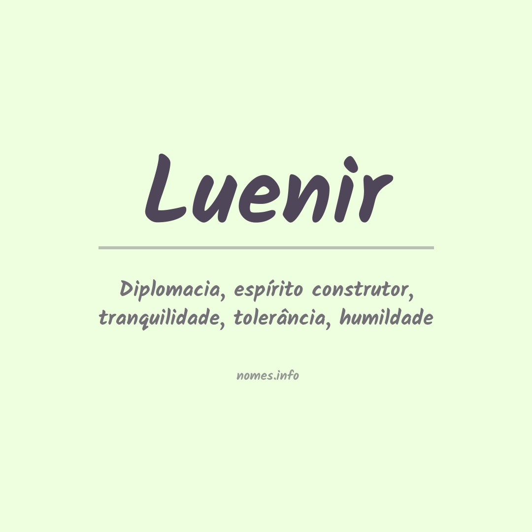 Significado do nome Luenir