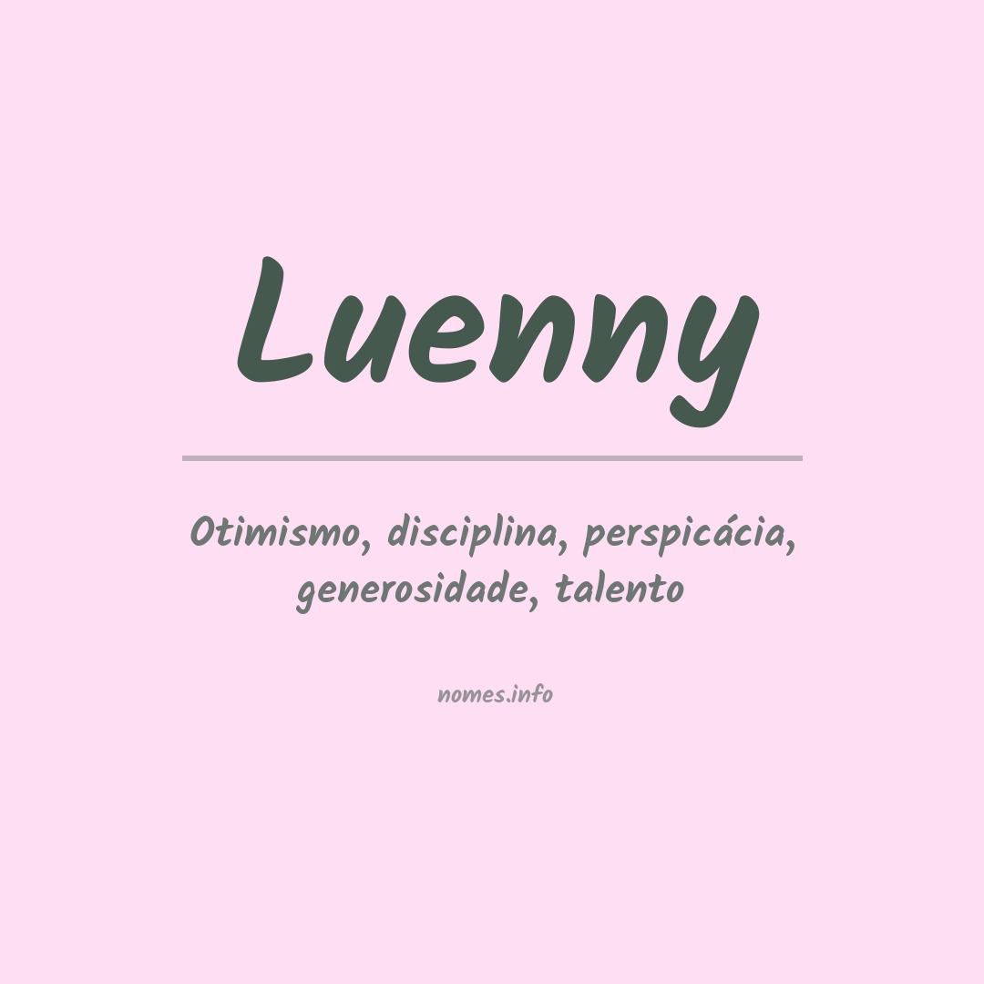 Significado do nome Luenny