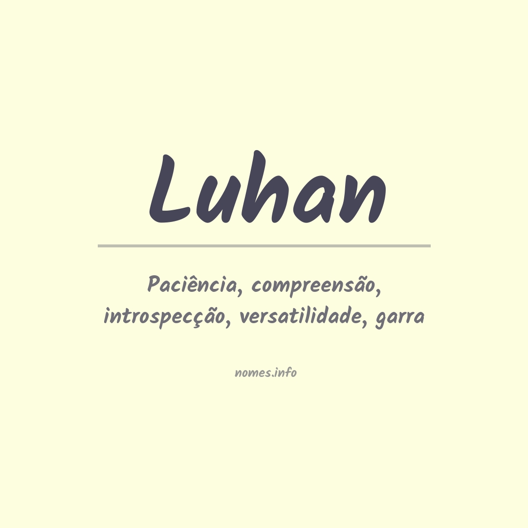 Significado do nome Luhan