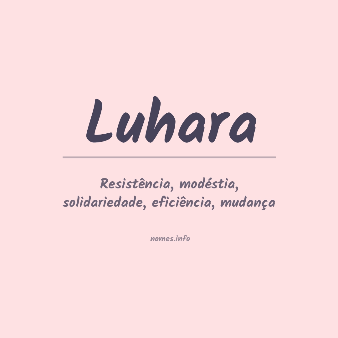 Significado do nome Luhara