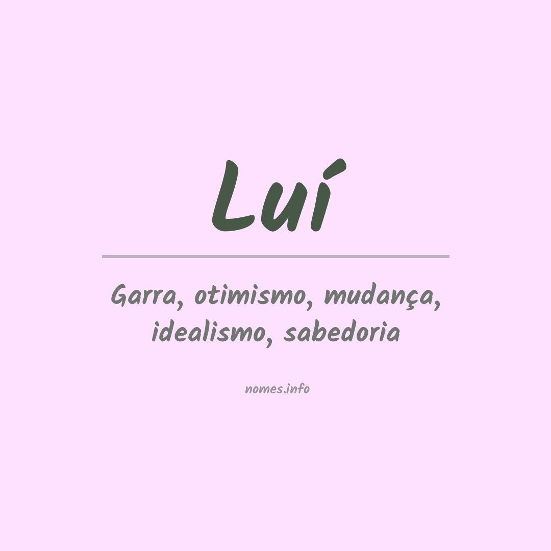 Significado do nome Luí