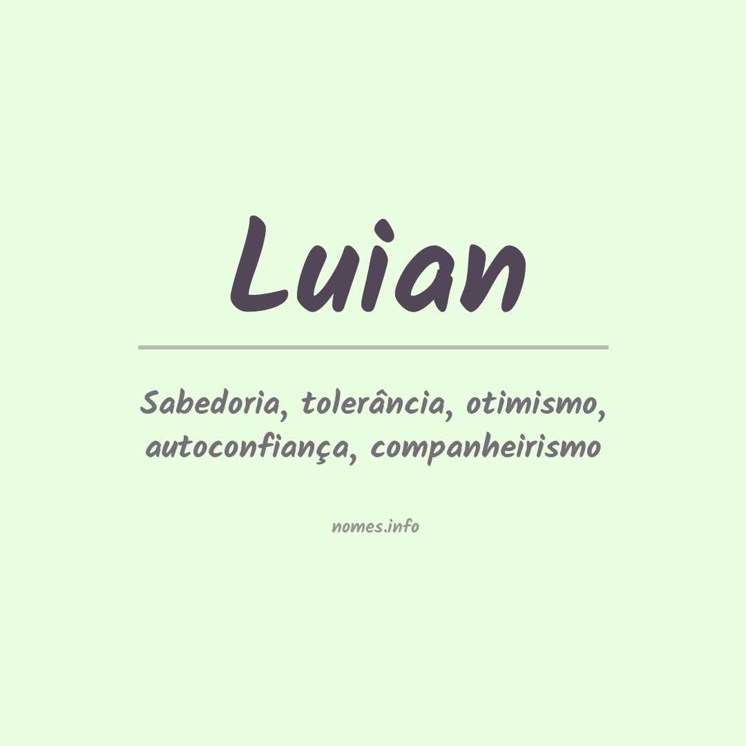 Significado do nome Luian