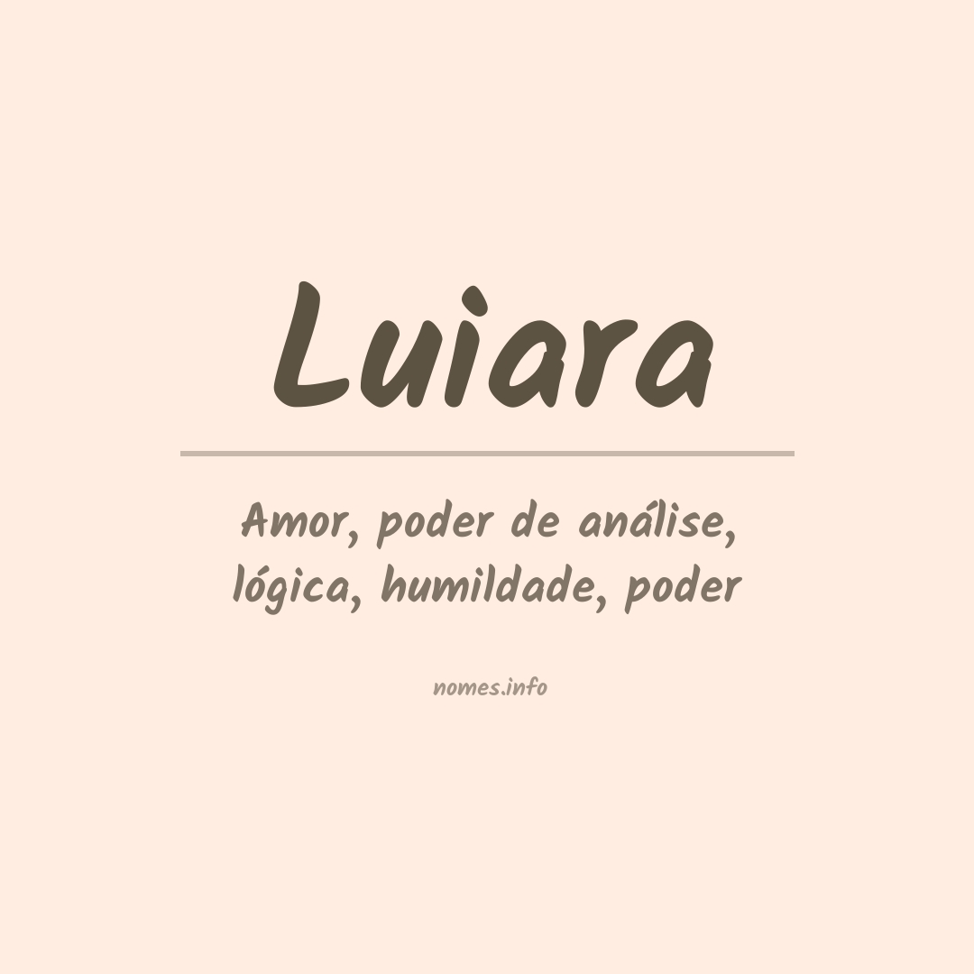 Significado do nome Luiara