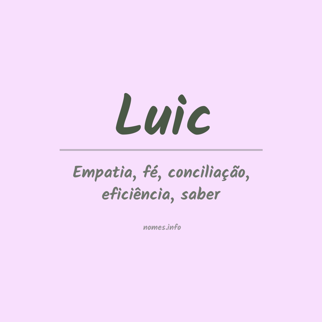 Significado do nome Luic