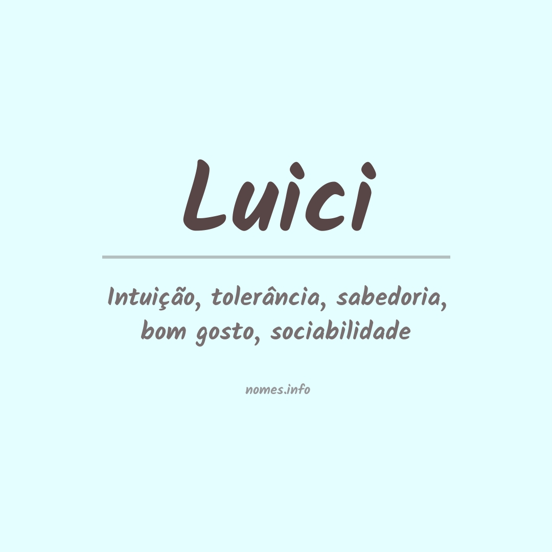 Significado do nome Luici