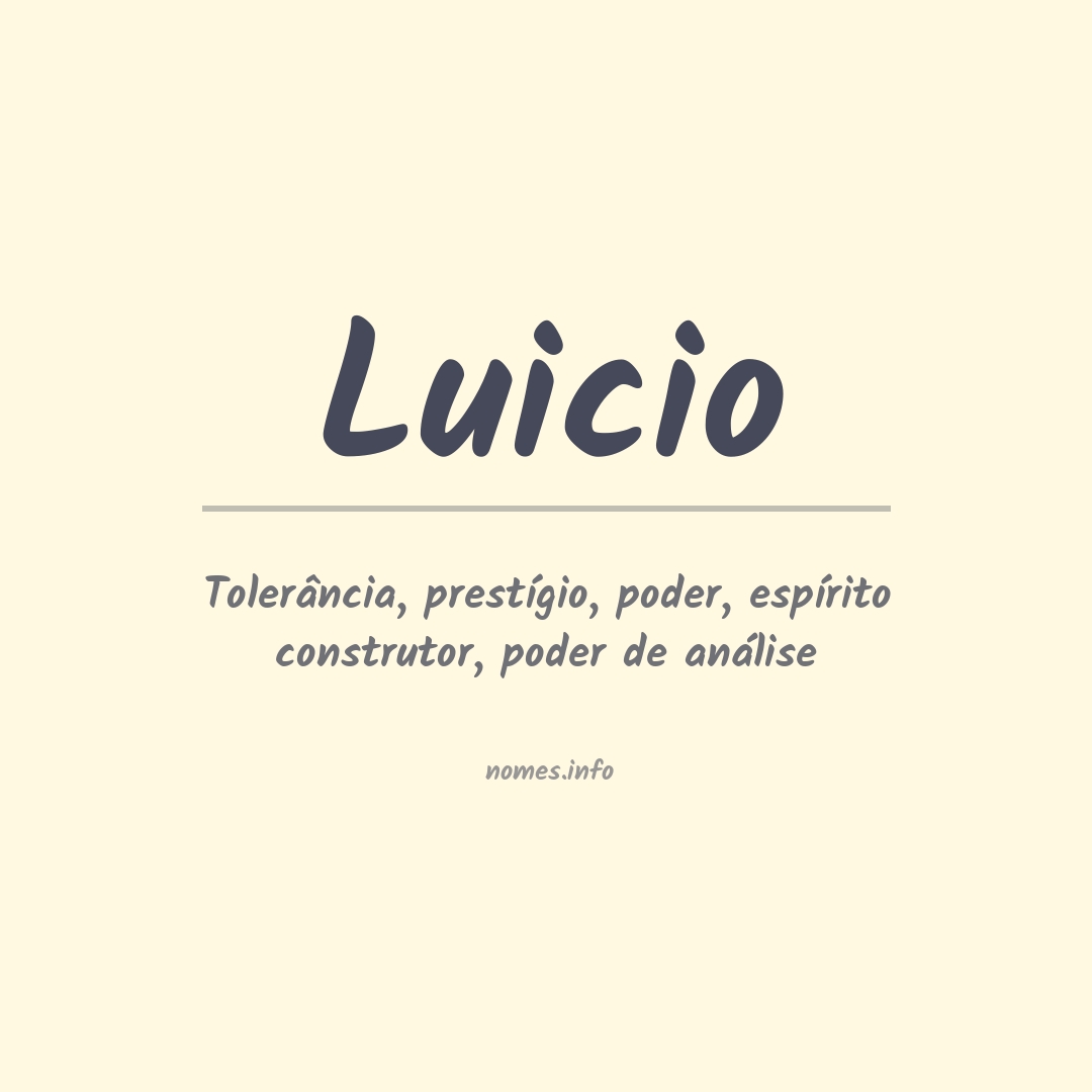 Significado do nome Luicio