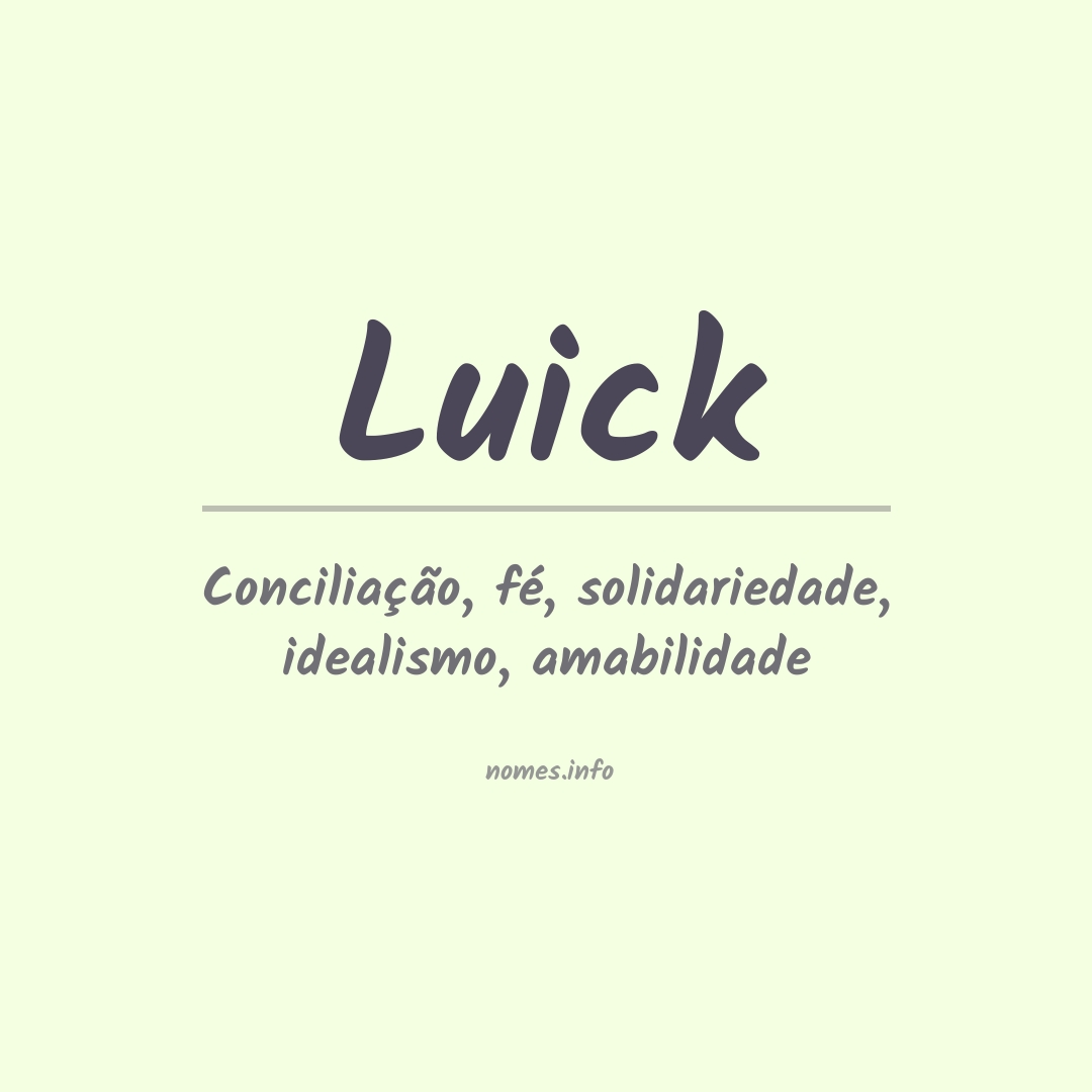 Significado do nome Luick