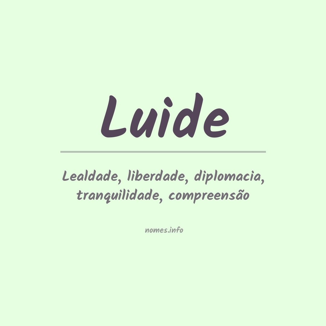 Significado do nome Luide