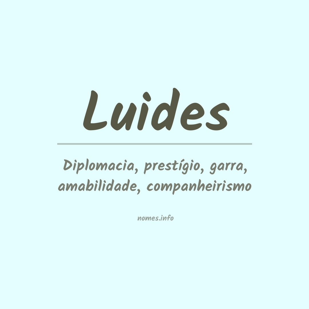 Significado do nome Luides