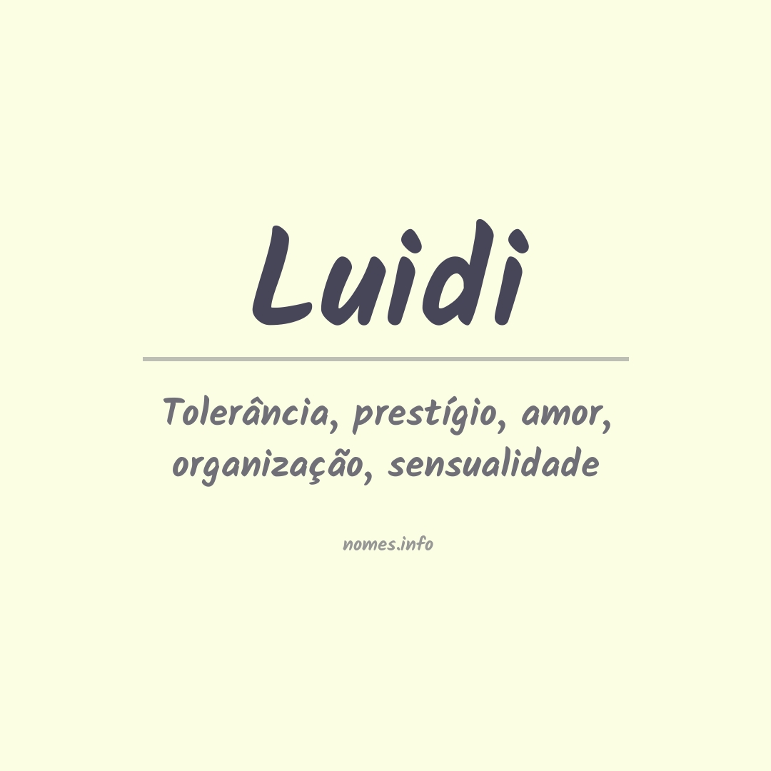 Significado do nome Luidi