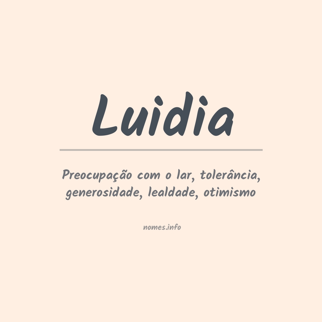 Significado do nome Luidia