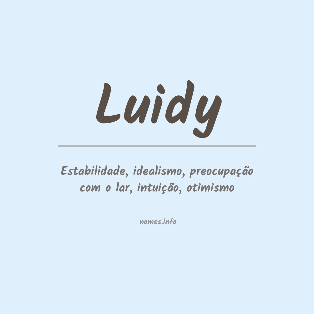 Significado do nome Luidy