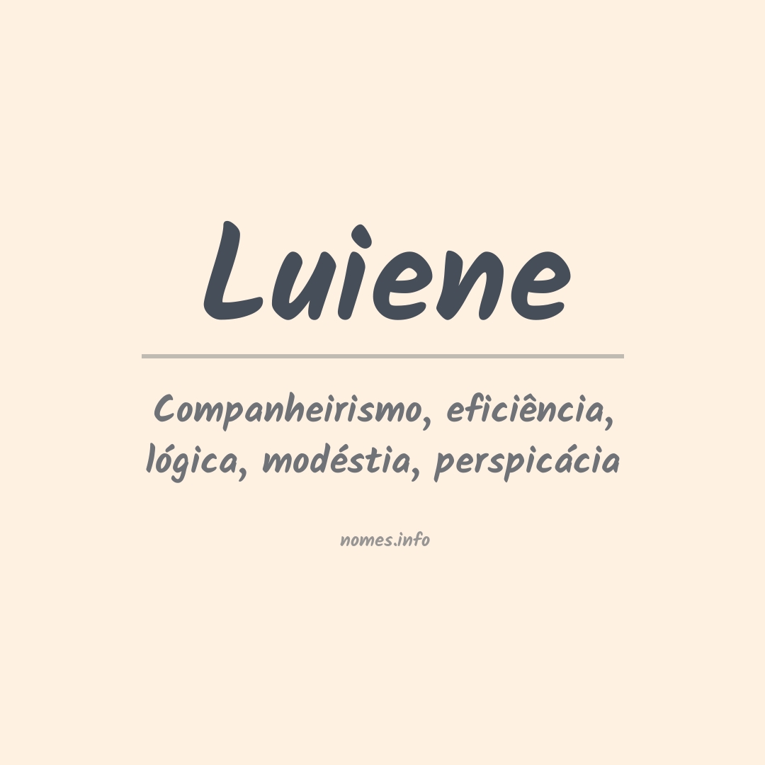 Significado do nome Luiene