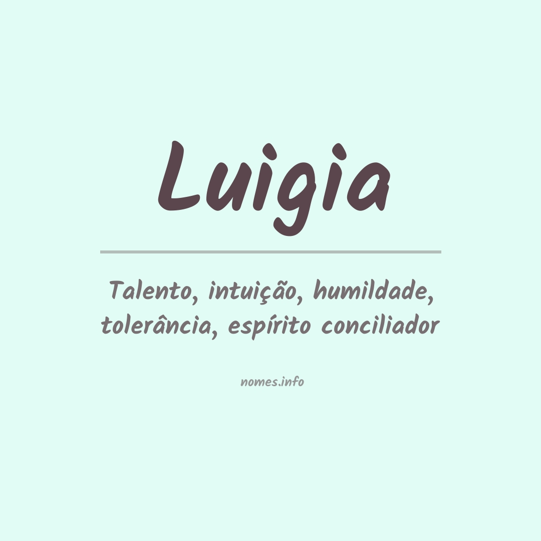 Significado do nome Luigia
