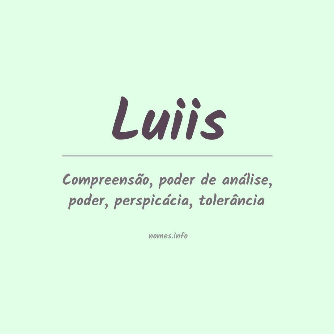 Significado do nome Luiis