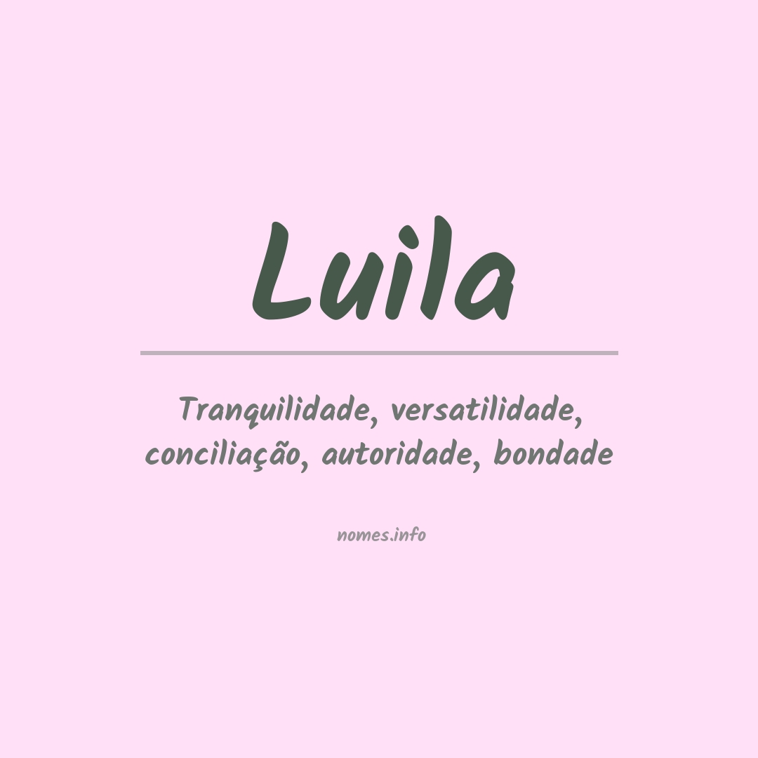 Significado do nome Luila