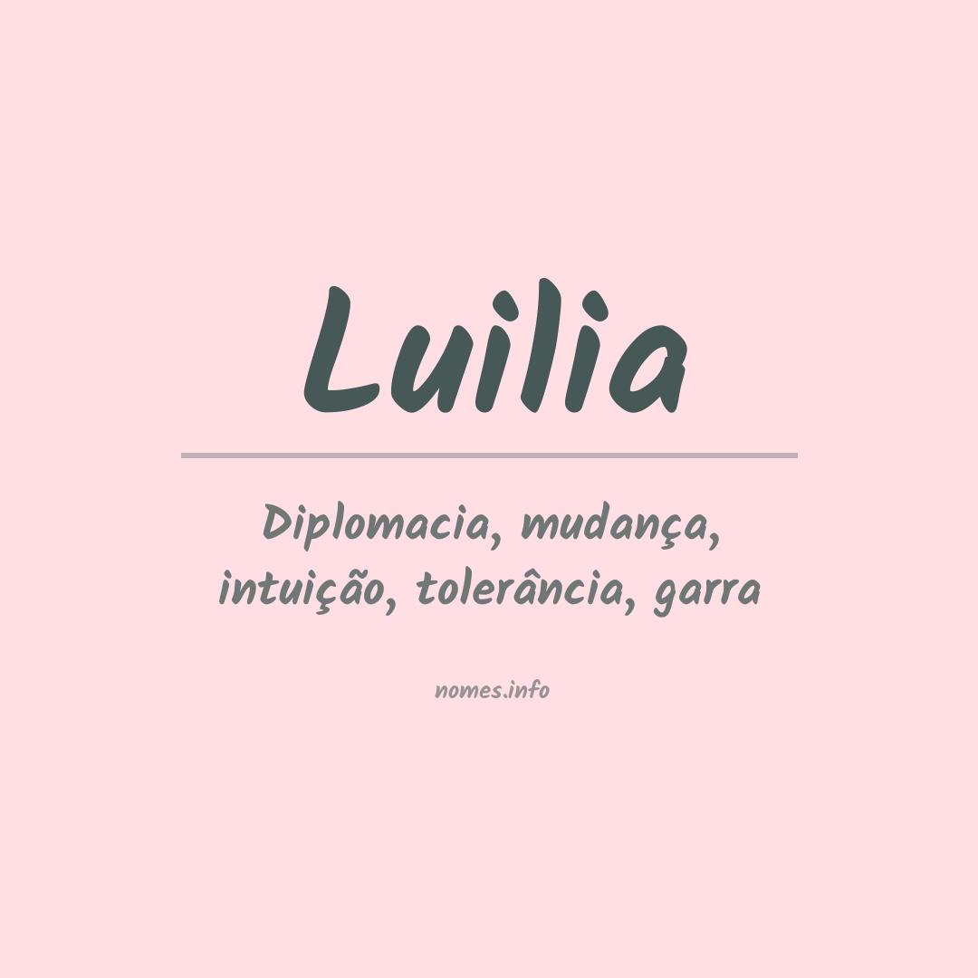 Significado do nome Luilia