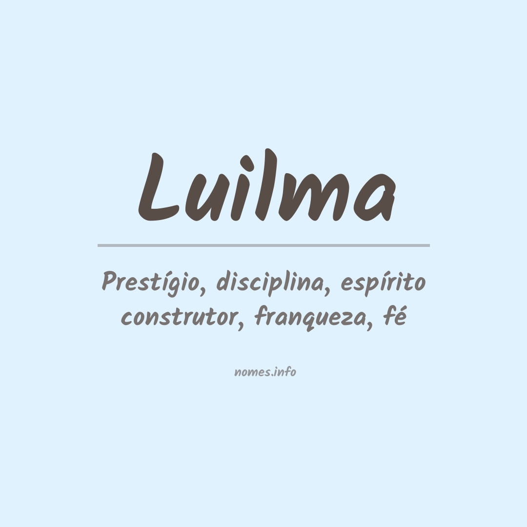 Significado do nome Luilma