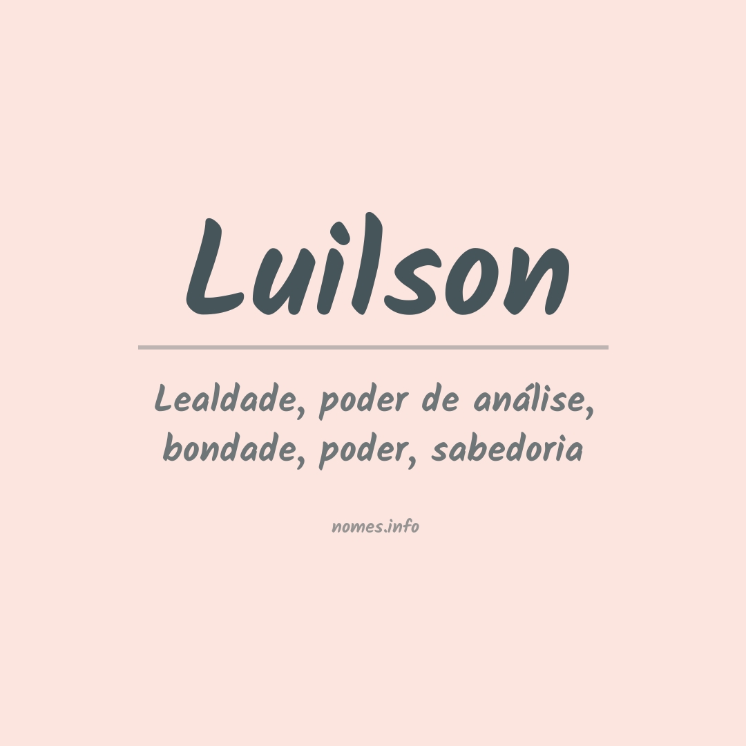 Significado do nome Luilson