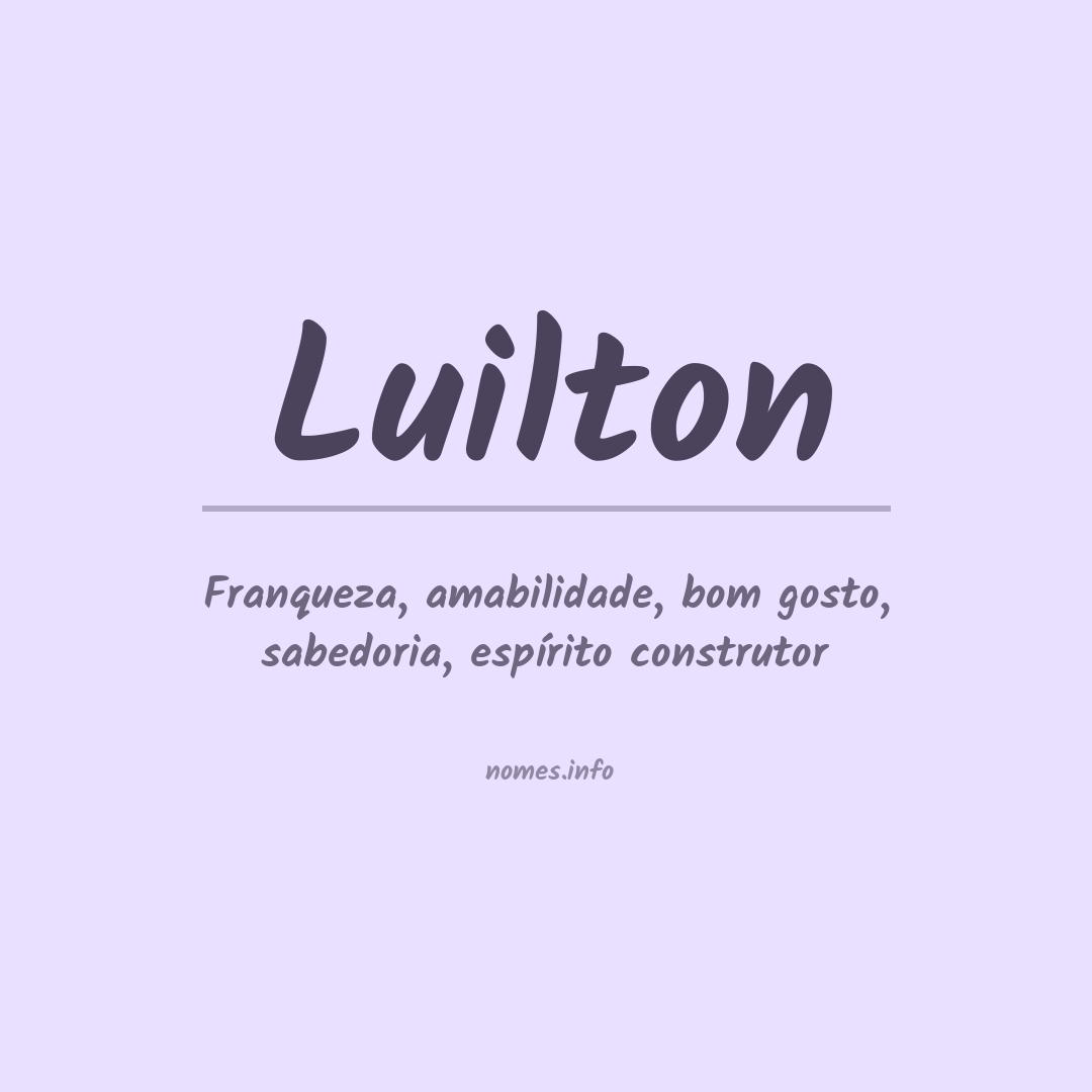 Significado do nome Luilton