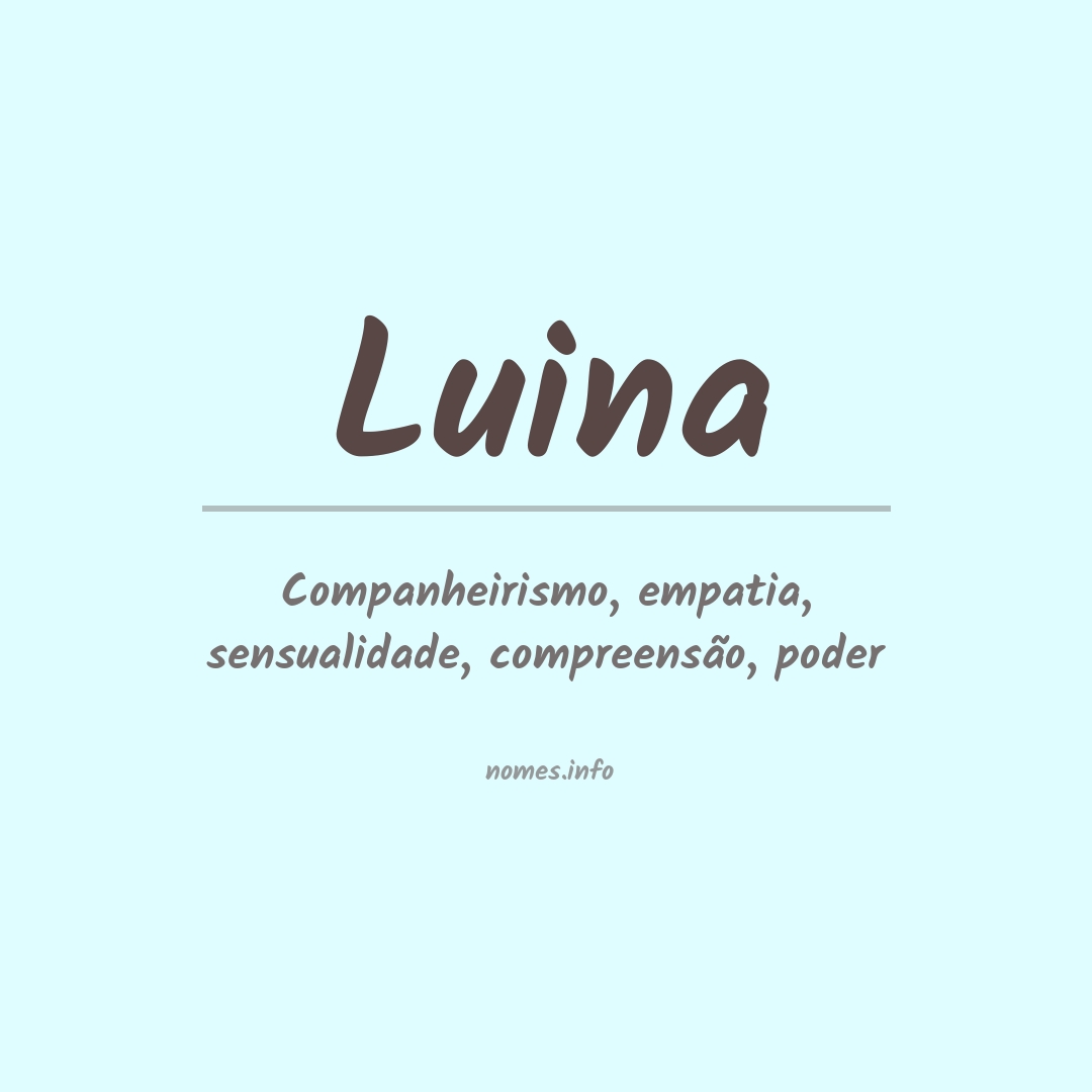 Significado do nome Luina