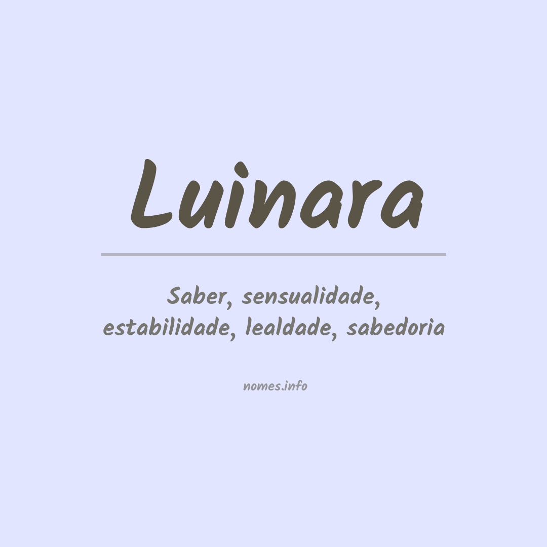 Significado do nome Luinara