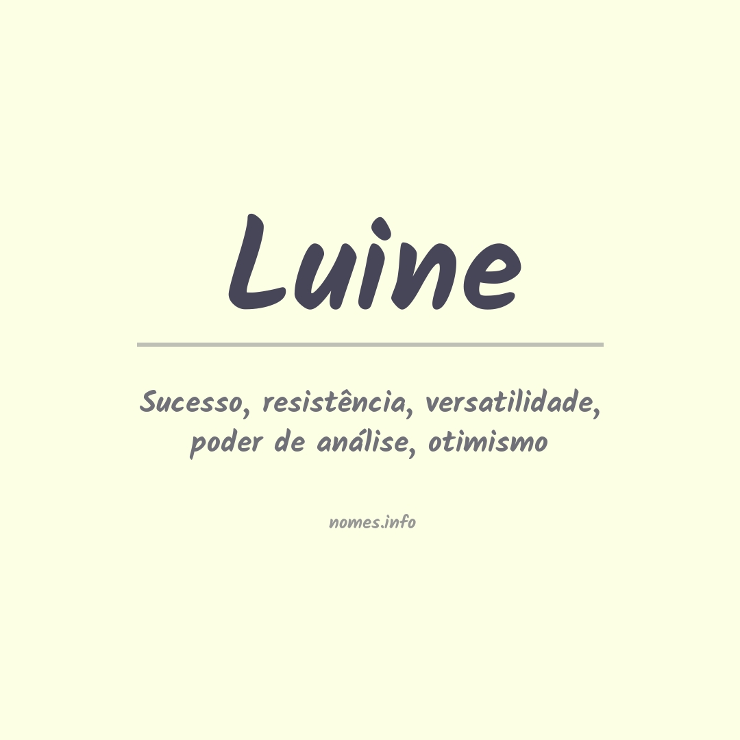 Significado do nome Luine