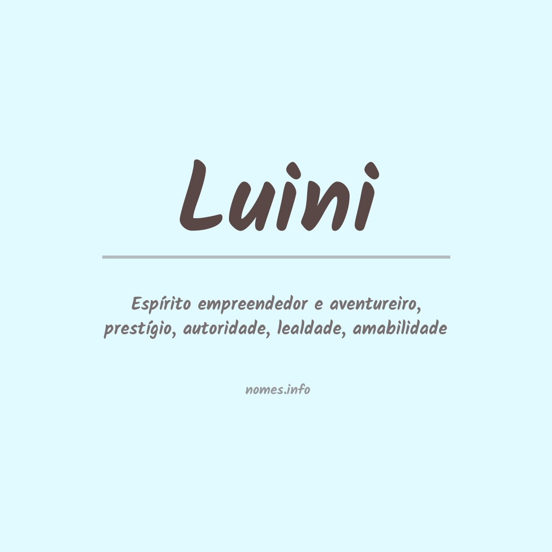 Significado do nome Luini