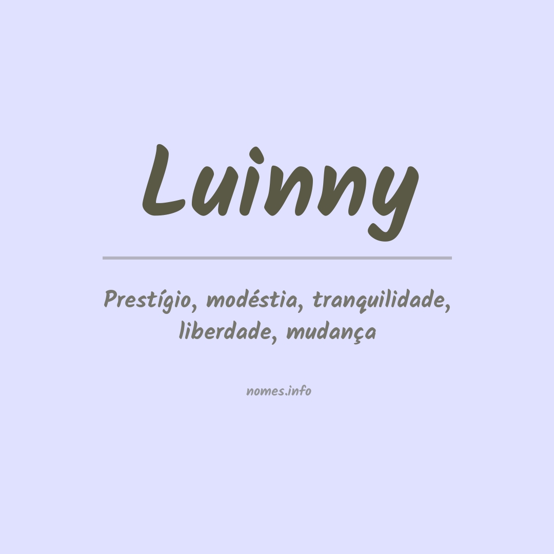 Significado do nome Luinny