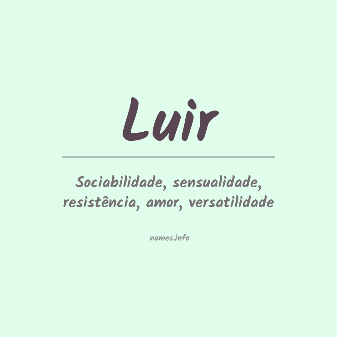 Significado do nome Luir