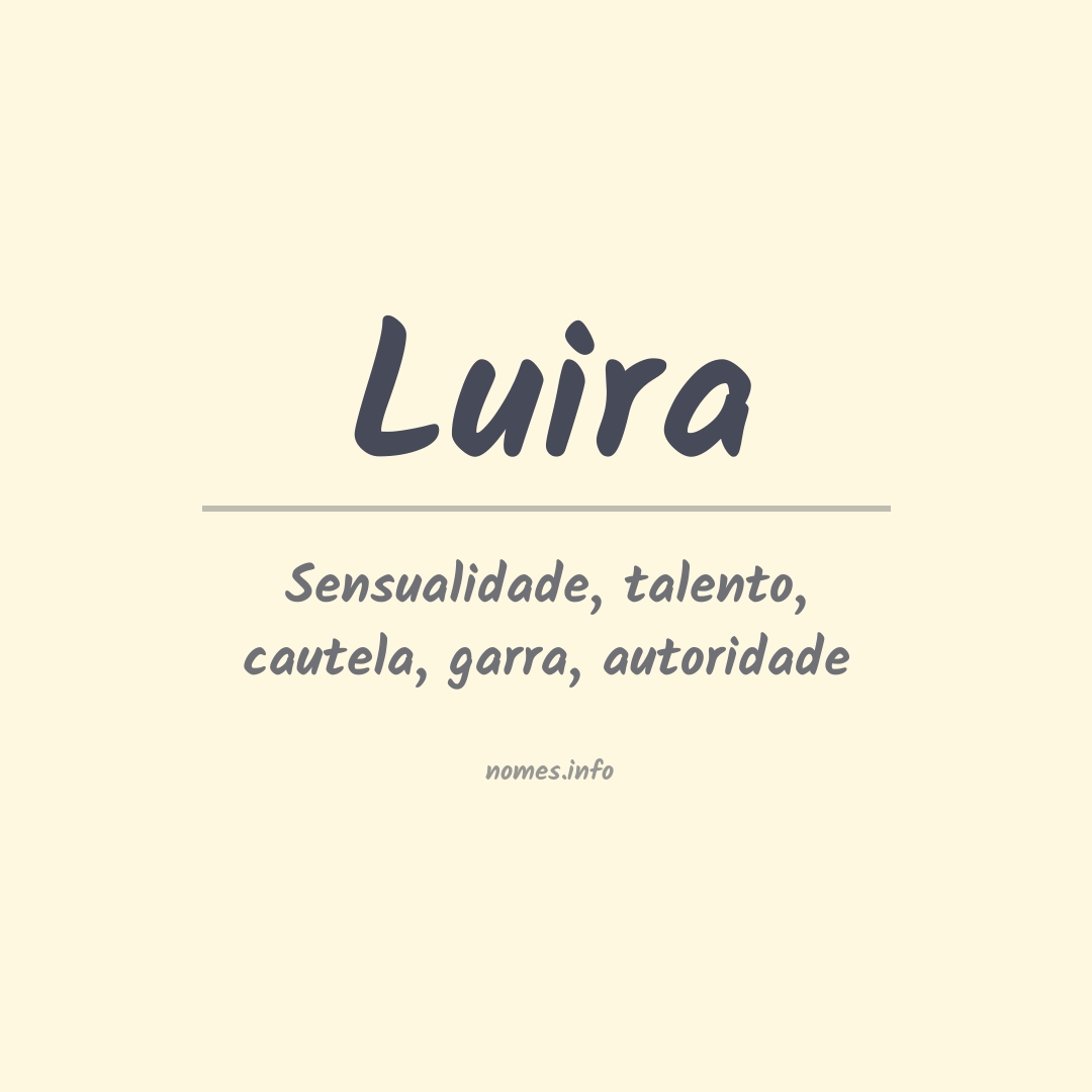 Significado do nome Luira