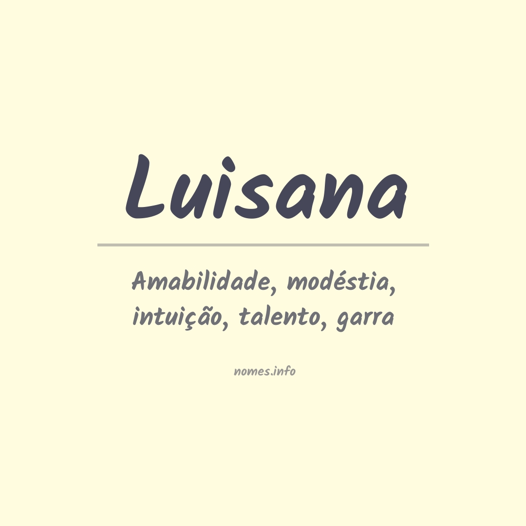 Significado do nome Luisana