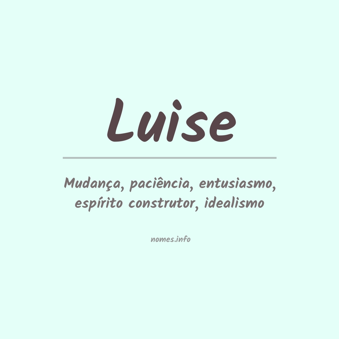 Significado do nome Luise