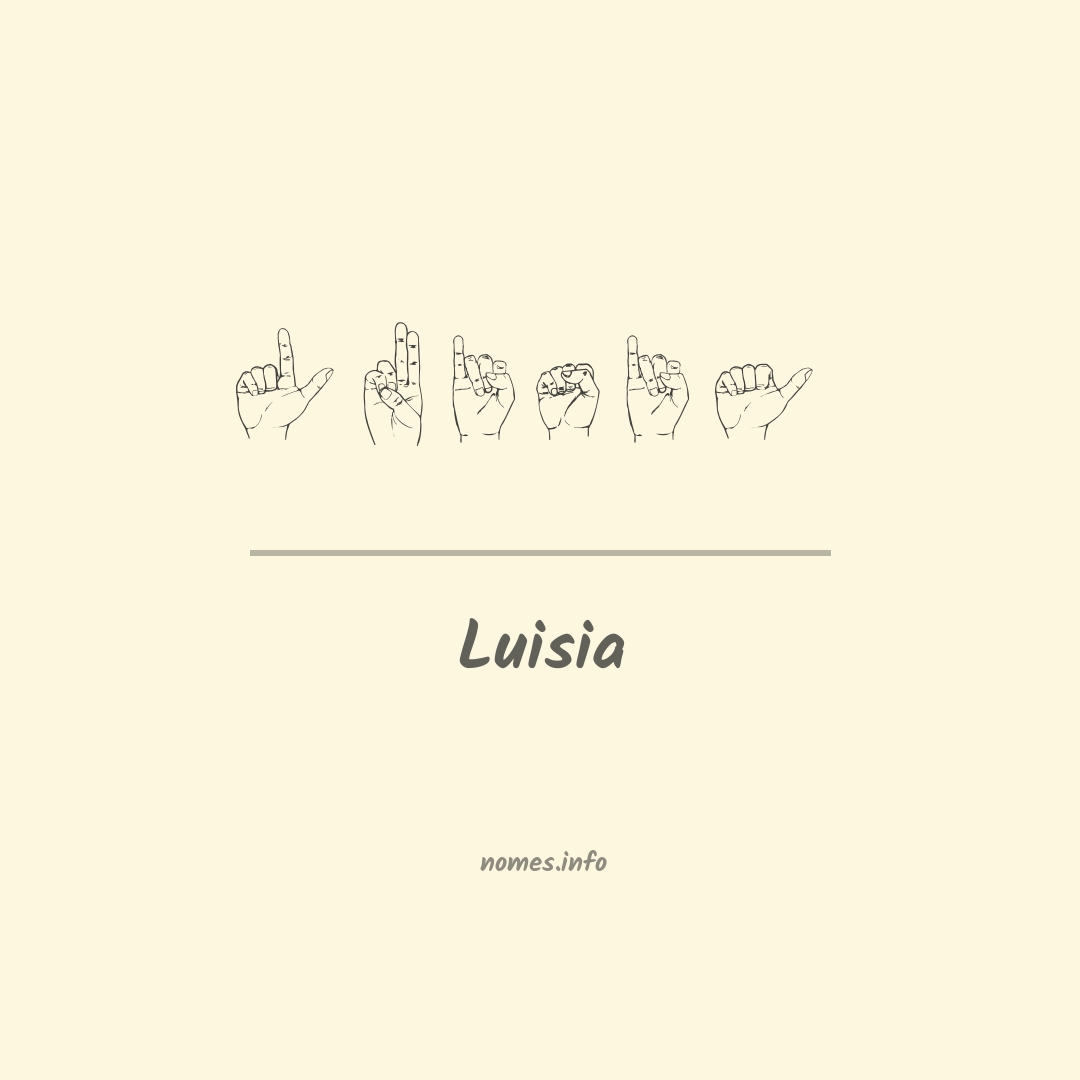 Luisia em Libras