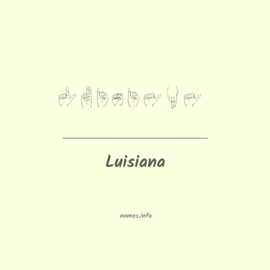 Luisiana em Libras