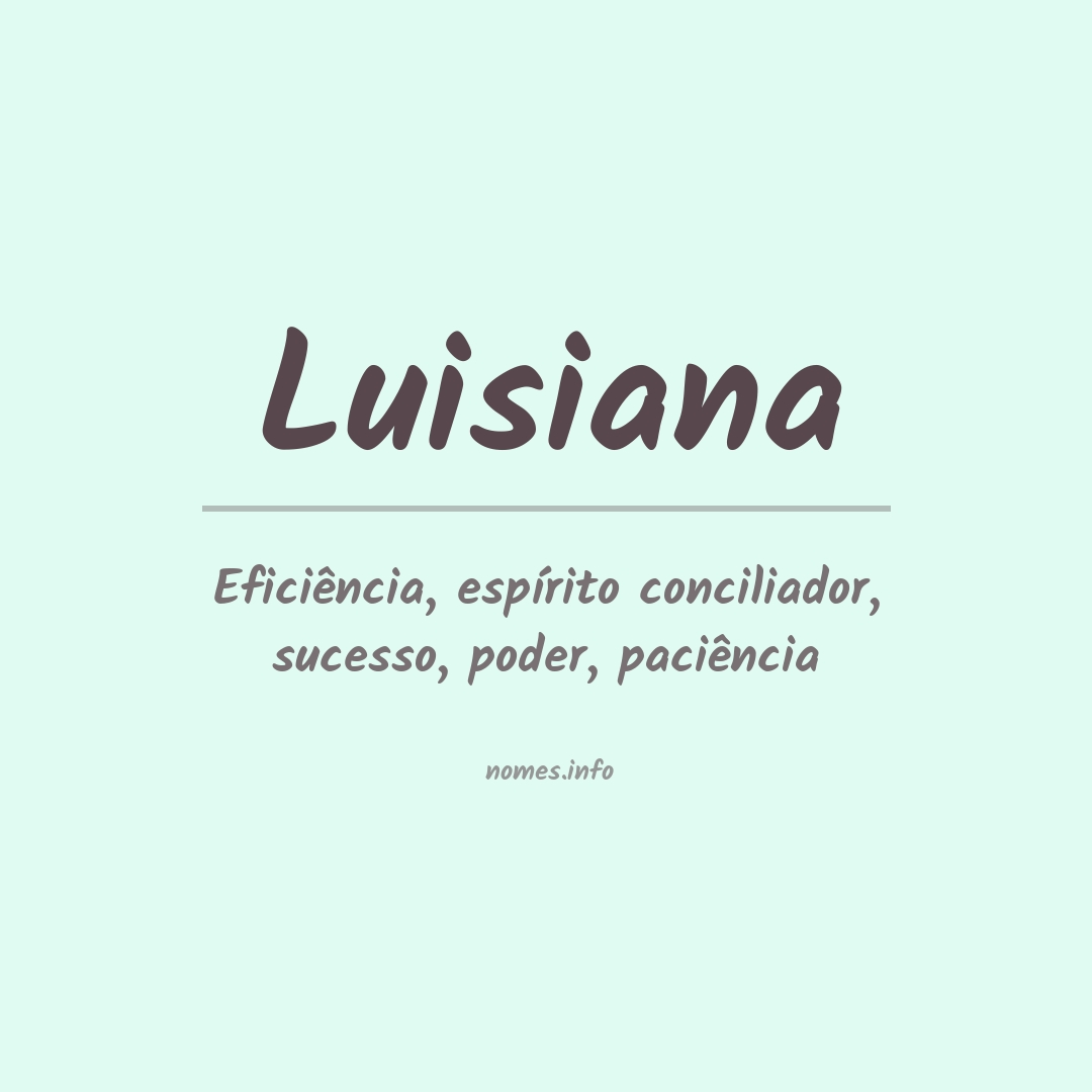Significado do nome Luisiana