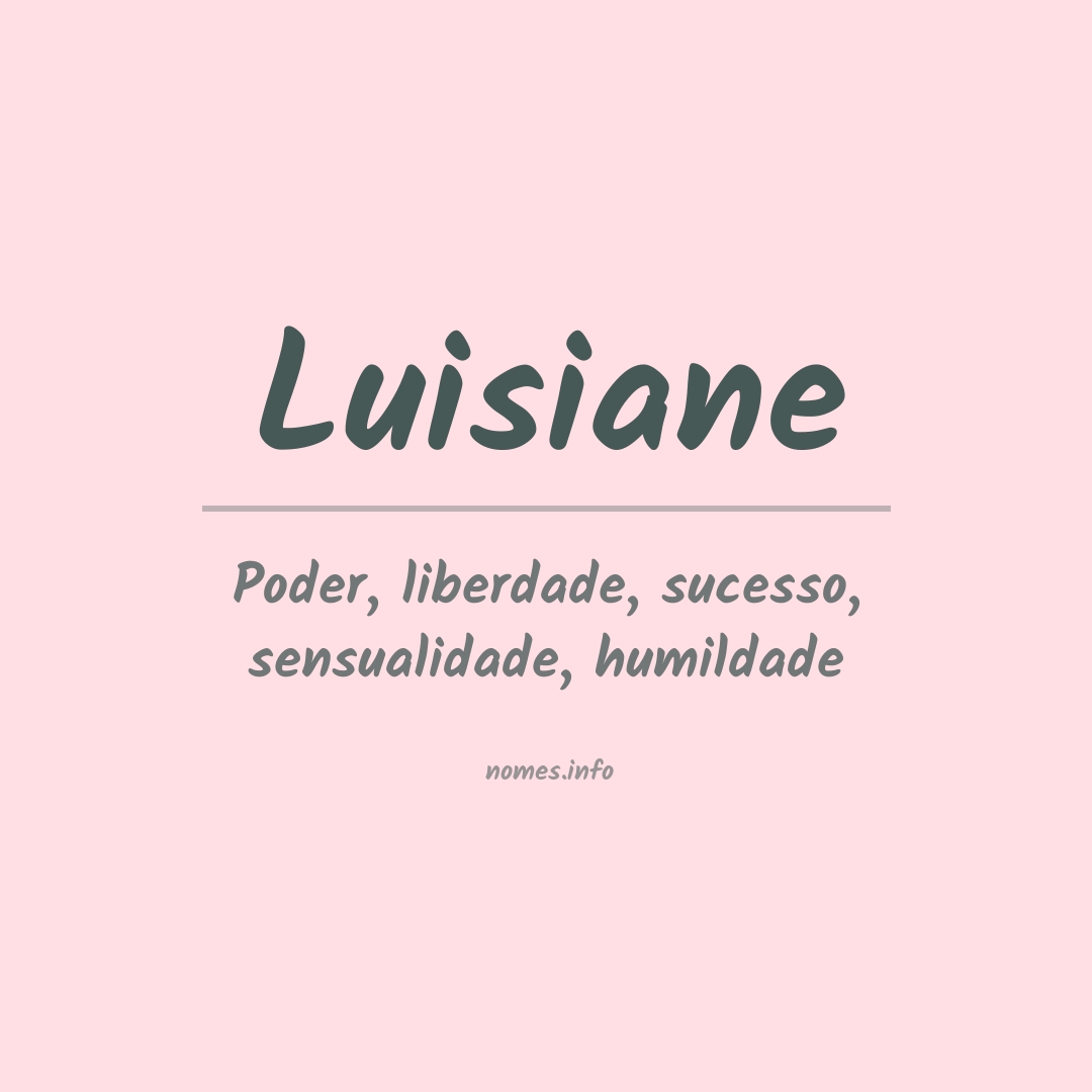 Significado do nome Luisiane