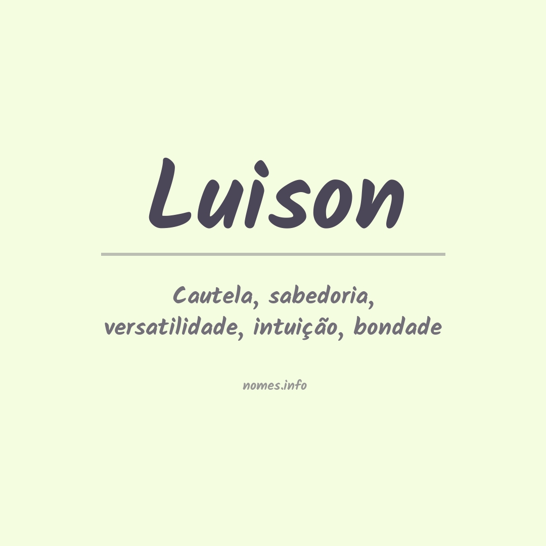 Significado do nome Luison