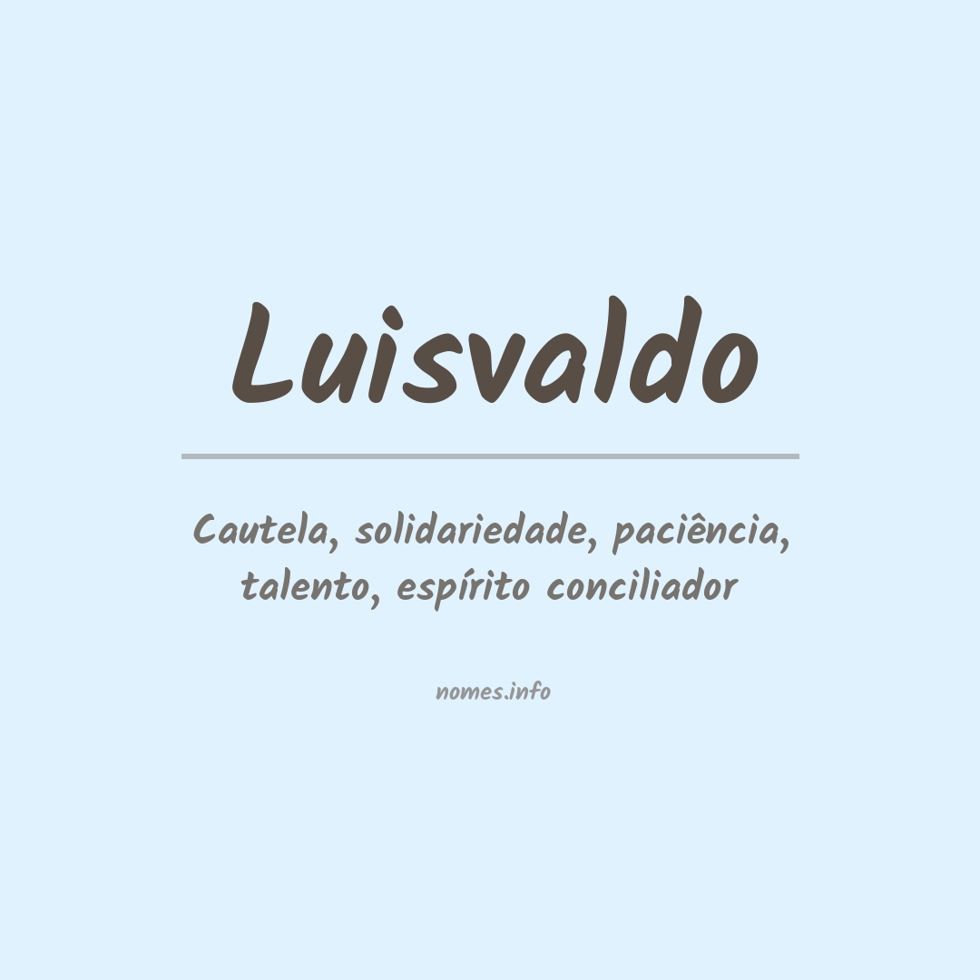 Significado do nome Luisvaldo