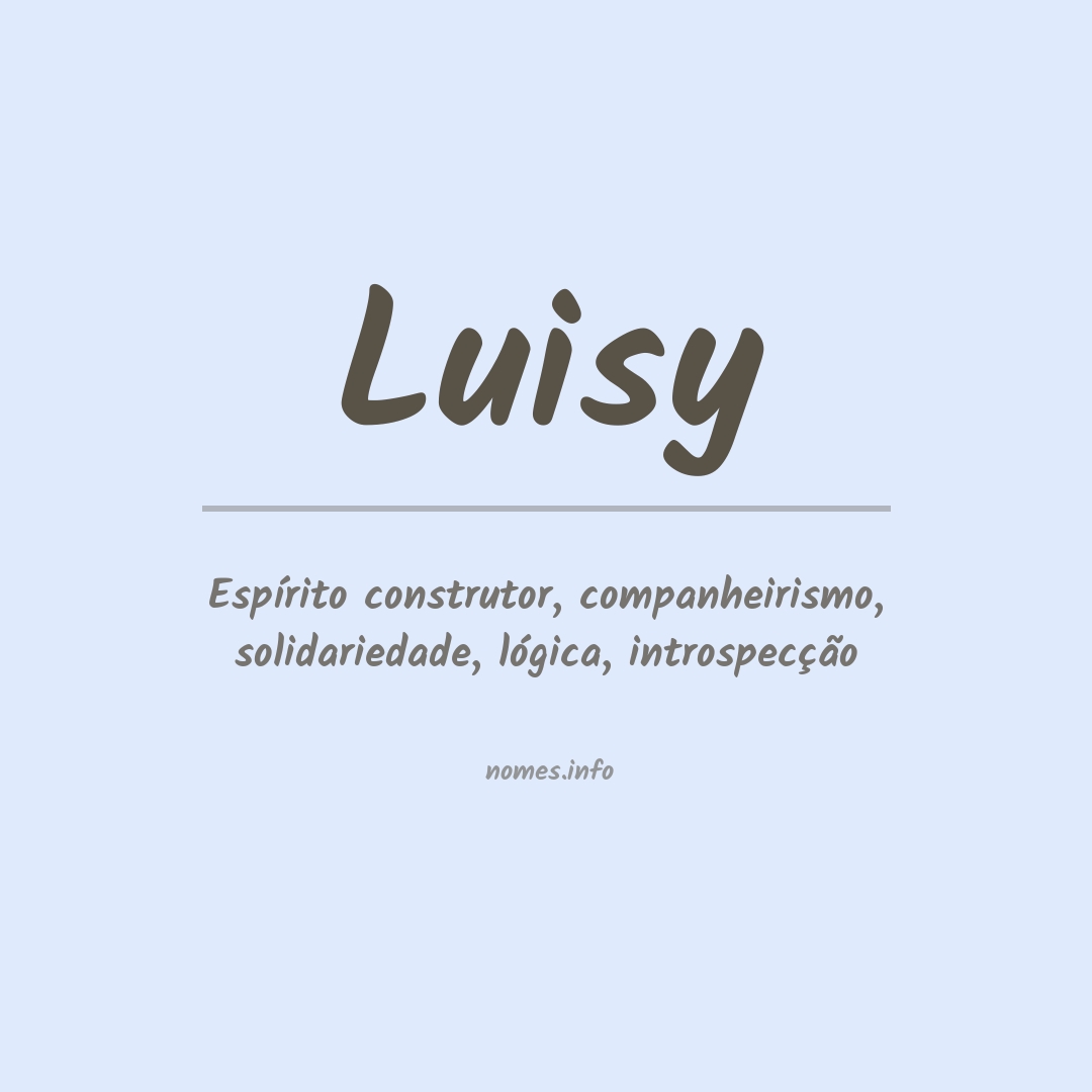 Significado do nome Luisy