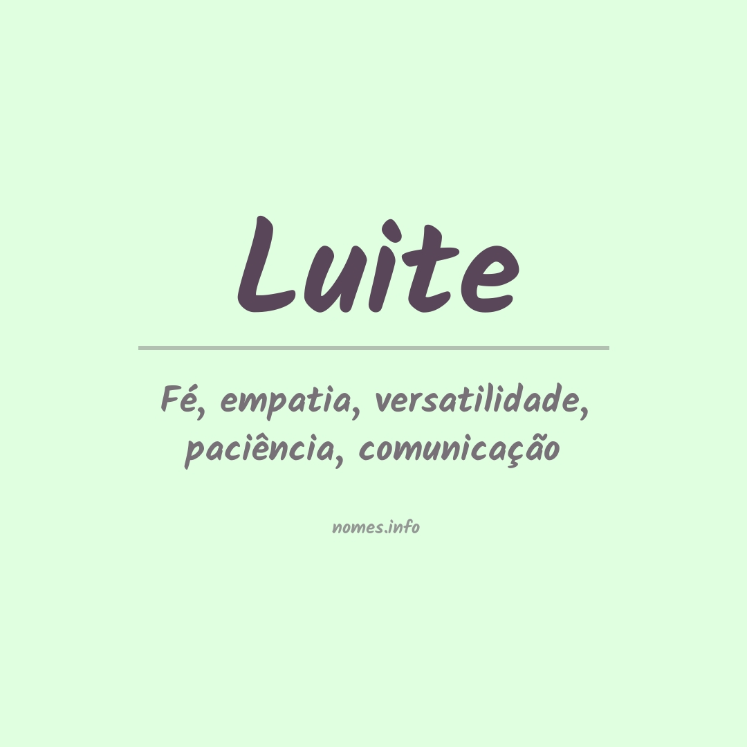 Significado do nome Luite