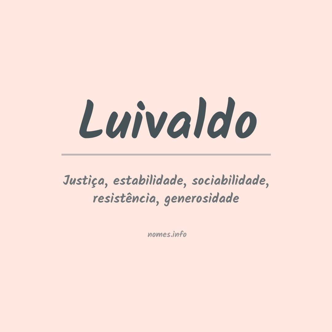 Significado do nome Luivaldo